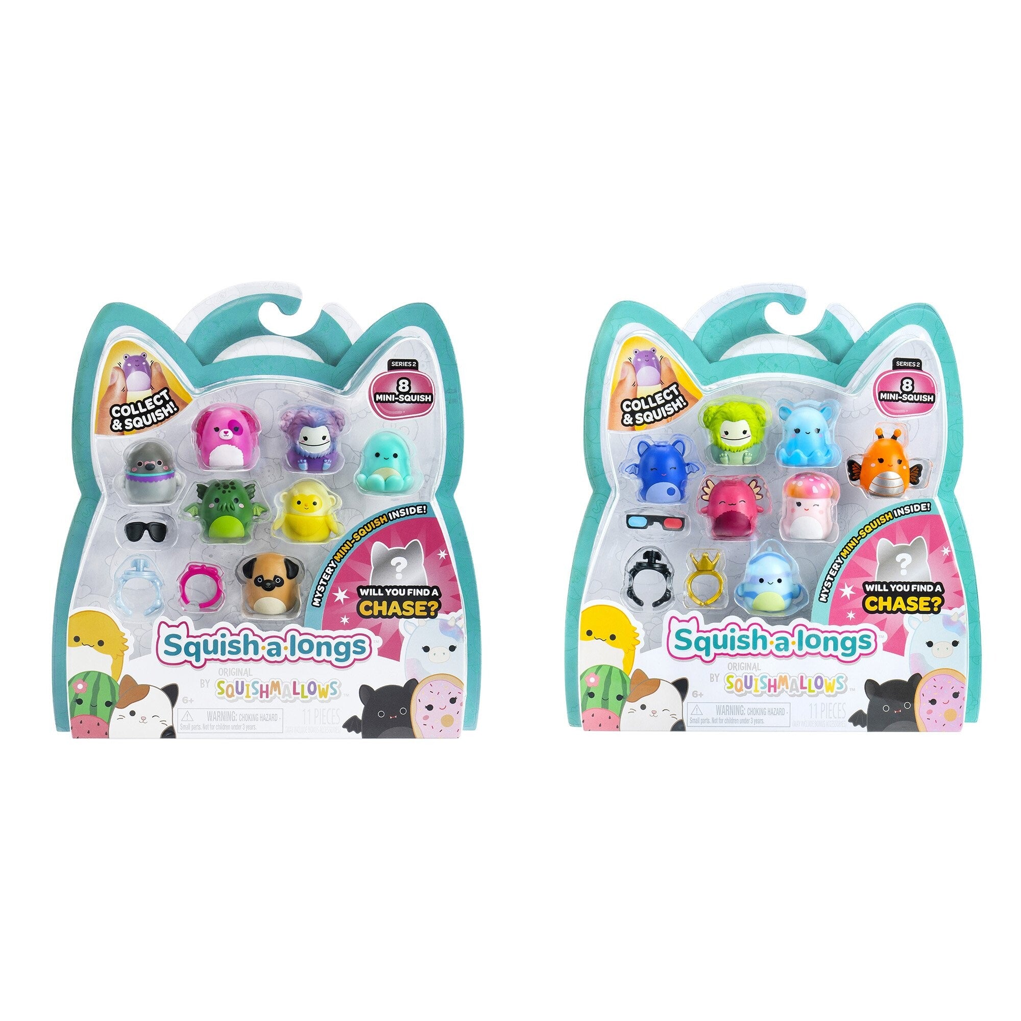 Squish-a-longs 2,5 cm 8-pak S2 - flere varianter