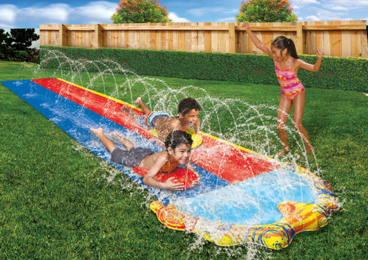 Happy Summer Dobbelt Vandglidebane med Body Boards