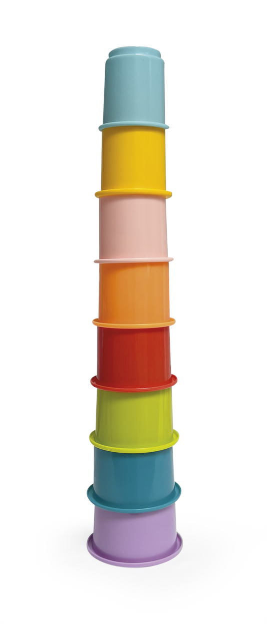 Happy Baby Regnbuefarvede Stablekopper 8 stk.