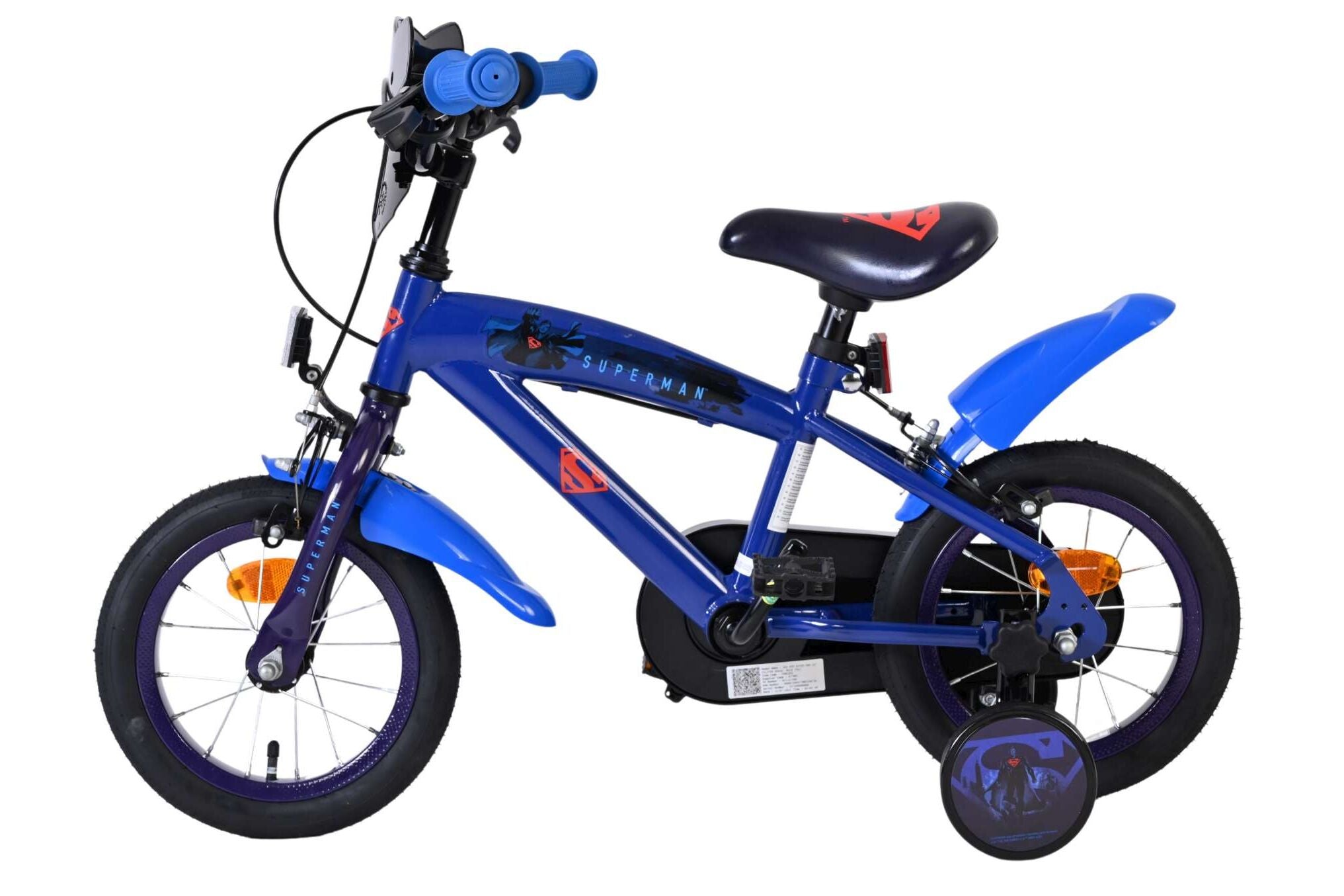 Superman Børnecykel - Drenge - 12" - To håndbremser