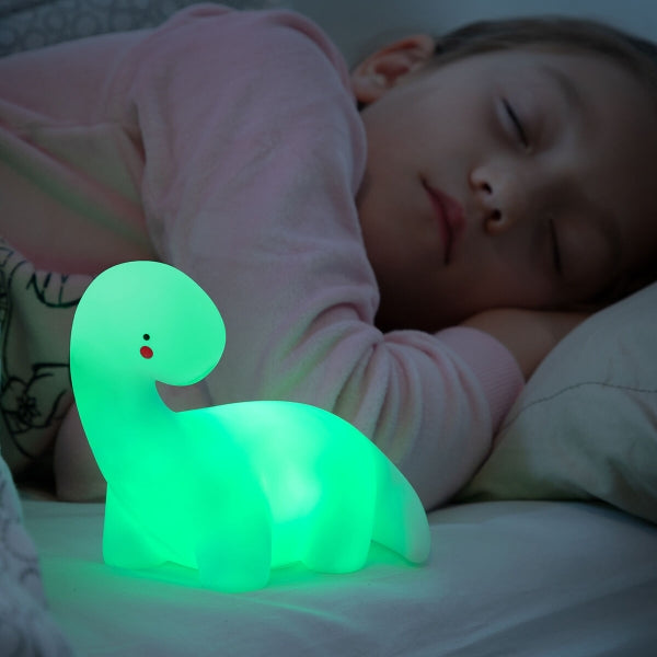 Dinosaur multifarvet LED-lampe Lightosaurus