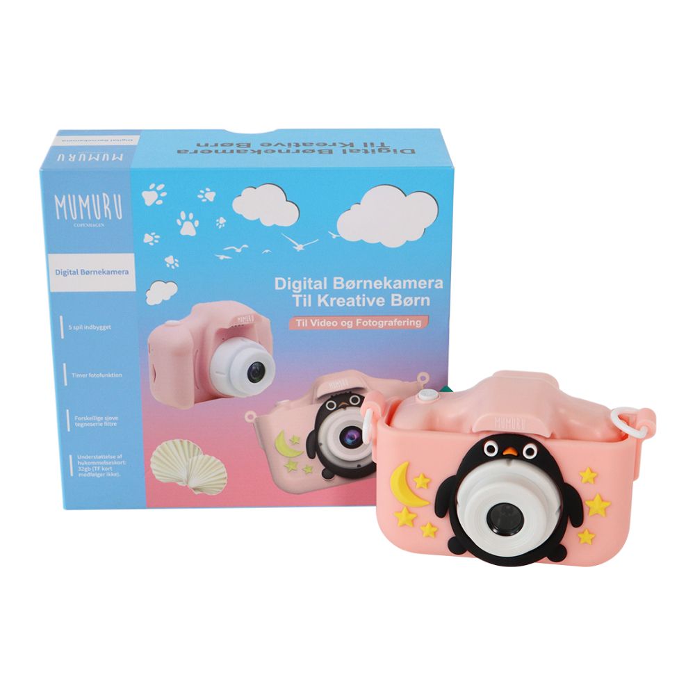 Mumuru - Digital kamera til Børn med optage funktion - Pink