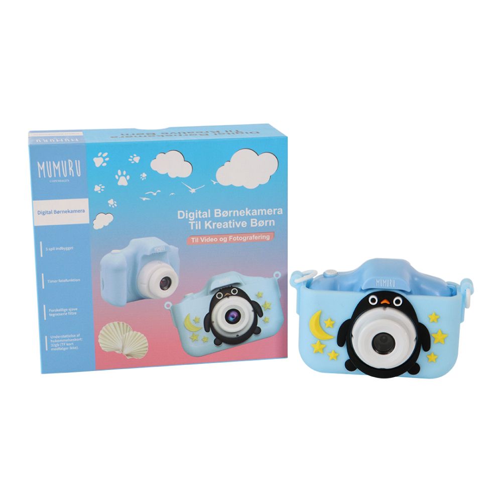 Mumuru - Digital kamera til Børn med optage funktion - Blå