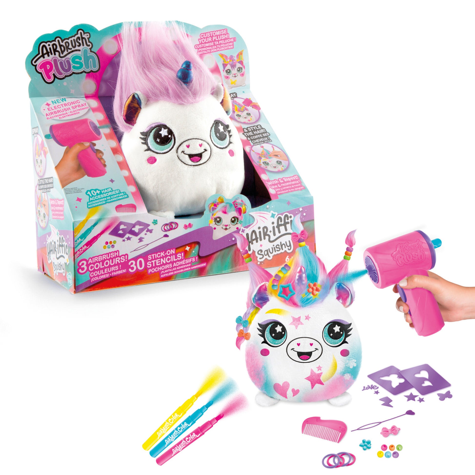 Airbrush Plush Hair'iffic 17 cm Squish Pal - Princesse