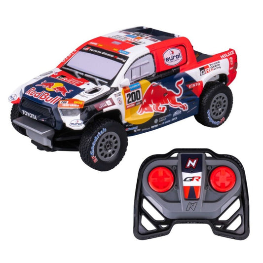 NIKKO Toyota Gazoo Racing Dakar RC Red Bull 1:18- Al-Attiyah med Lys 25 cm