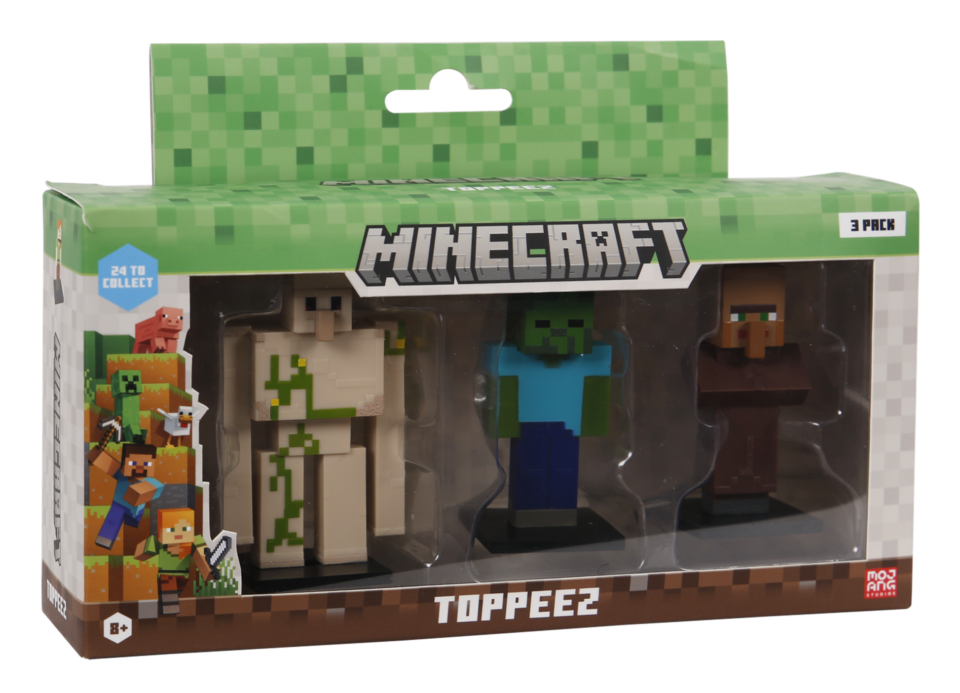 Minecraft 3D Figur 3-pak Vinduesæske