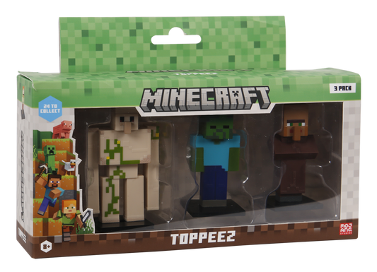 Minecraft 3D Figur 3-pak Vinduesæske