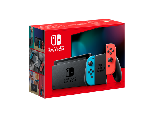 Nintendo Switch med Neonblå/Neonrød Joy-Con