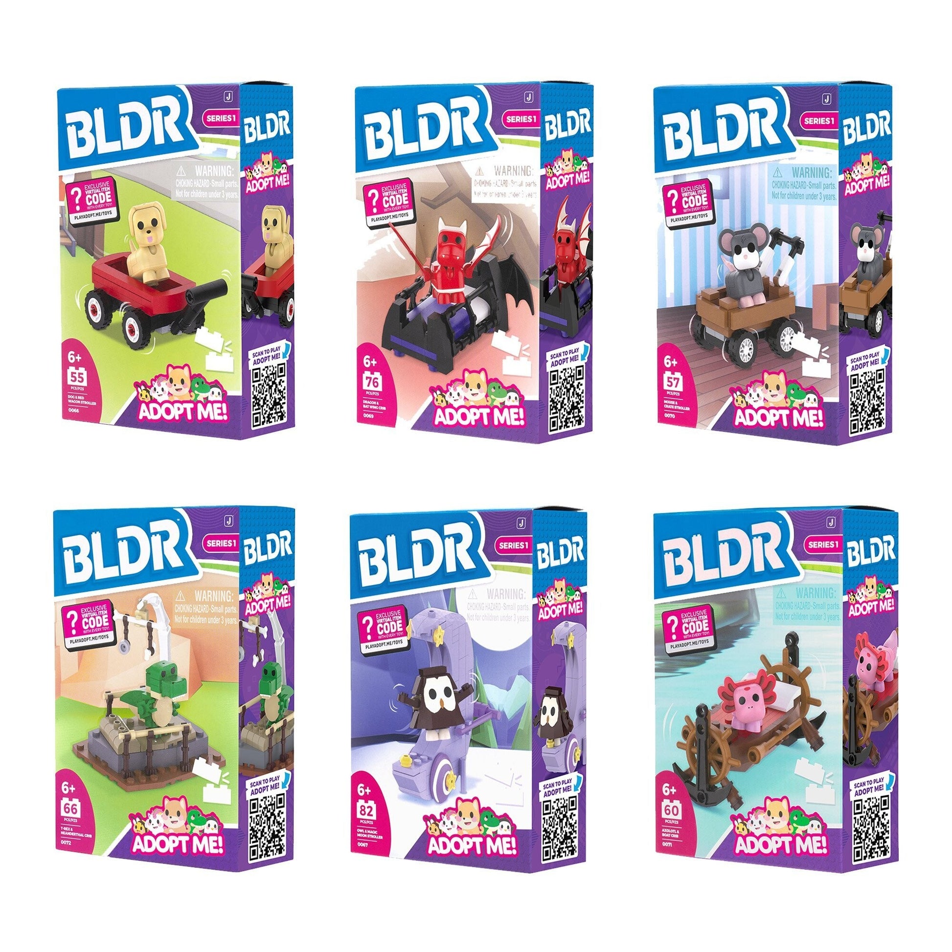 BLDR Adopt Me! Kæledyr Single Byggesæt - flere varianter i CDU