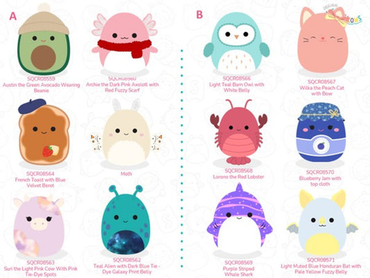Squishmallows 19 cm P25 -flere varianter i FSDU A og B