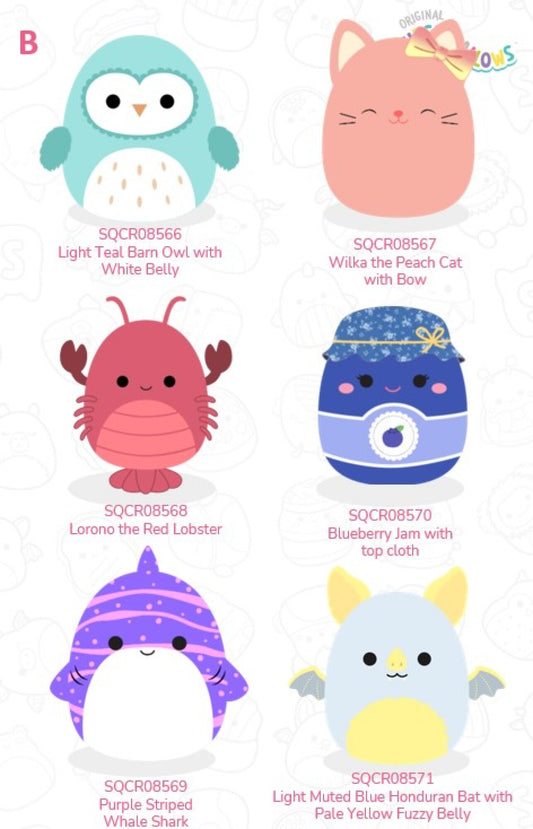 Squishmallows 19 cm P25 - flere varianter i CDU B