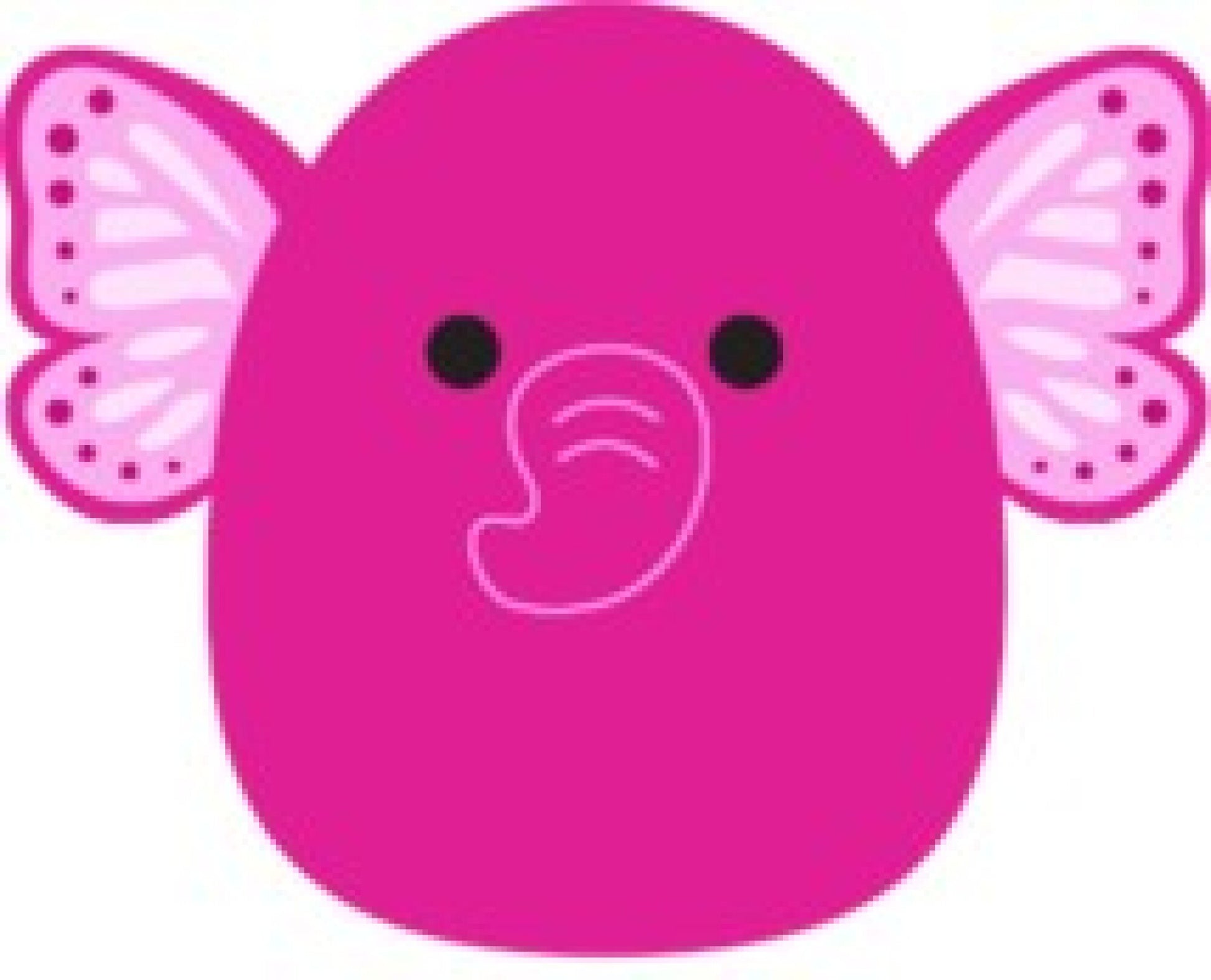 Squishmallows 40 cm P25 Evelyn Elefant med Sommerfugleører