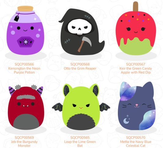 Squishmallows 9 cm Halloween Clip On - flere varianter i  CDU