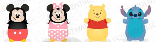 Squishmallows 25 cm HugMees Disney - flere varianter