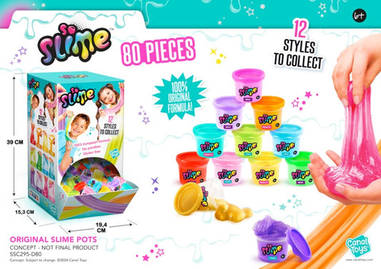 So Slime Original Slimbøtter i PDQ med  80 stk.