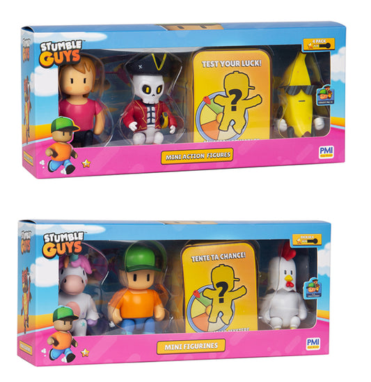 Stumble Guys Mini Actionfigur 4-pak Vinduesæske 7,5 cm - flere varianter
