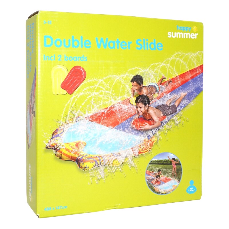 Happy Summer Dobbelt Vandglidebane med Body Boards