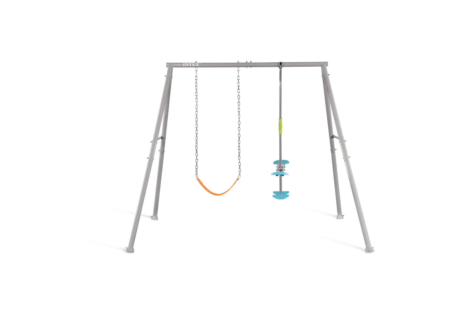 Intex Swing and Glide Gyngesæt med To Gynger  2,36 m x 2,35 m x 2,00 m Grå