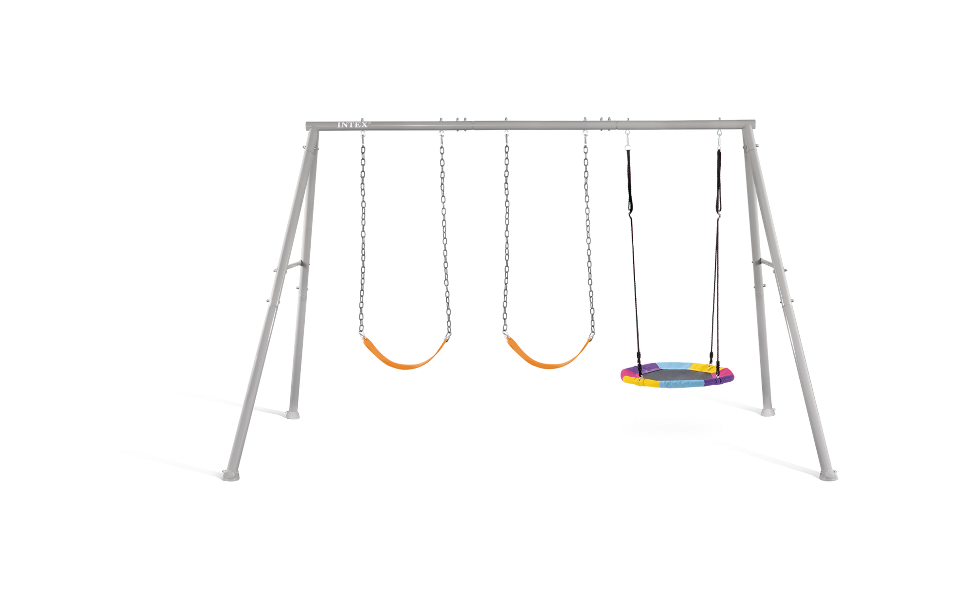Intex Saucer & Swing Gyngesæt med Tre Gynger 3,43 x 2,35 x 2,00 m Grå