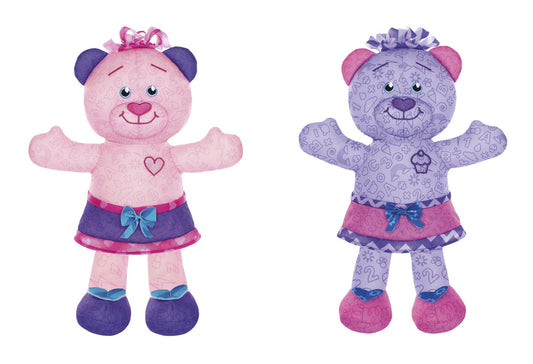 Scribble Me Friends Bamse - flere varianter 6 stk.