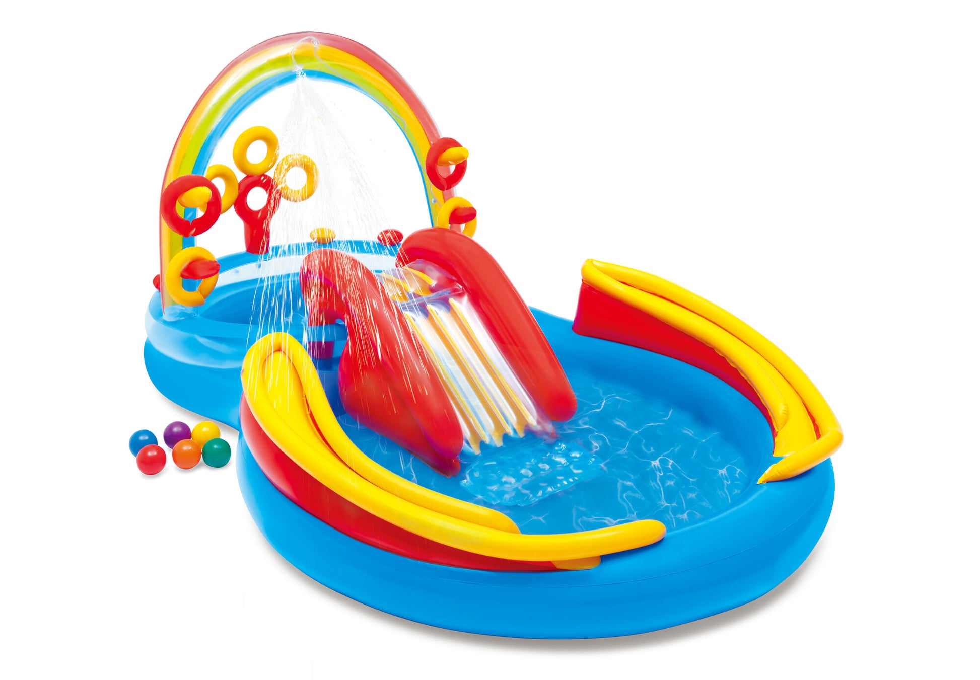 Intex Rainbow Ring Legepool, 175L, 206L, 297x193x135 cm