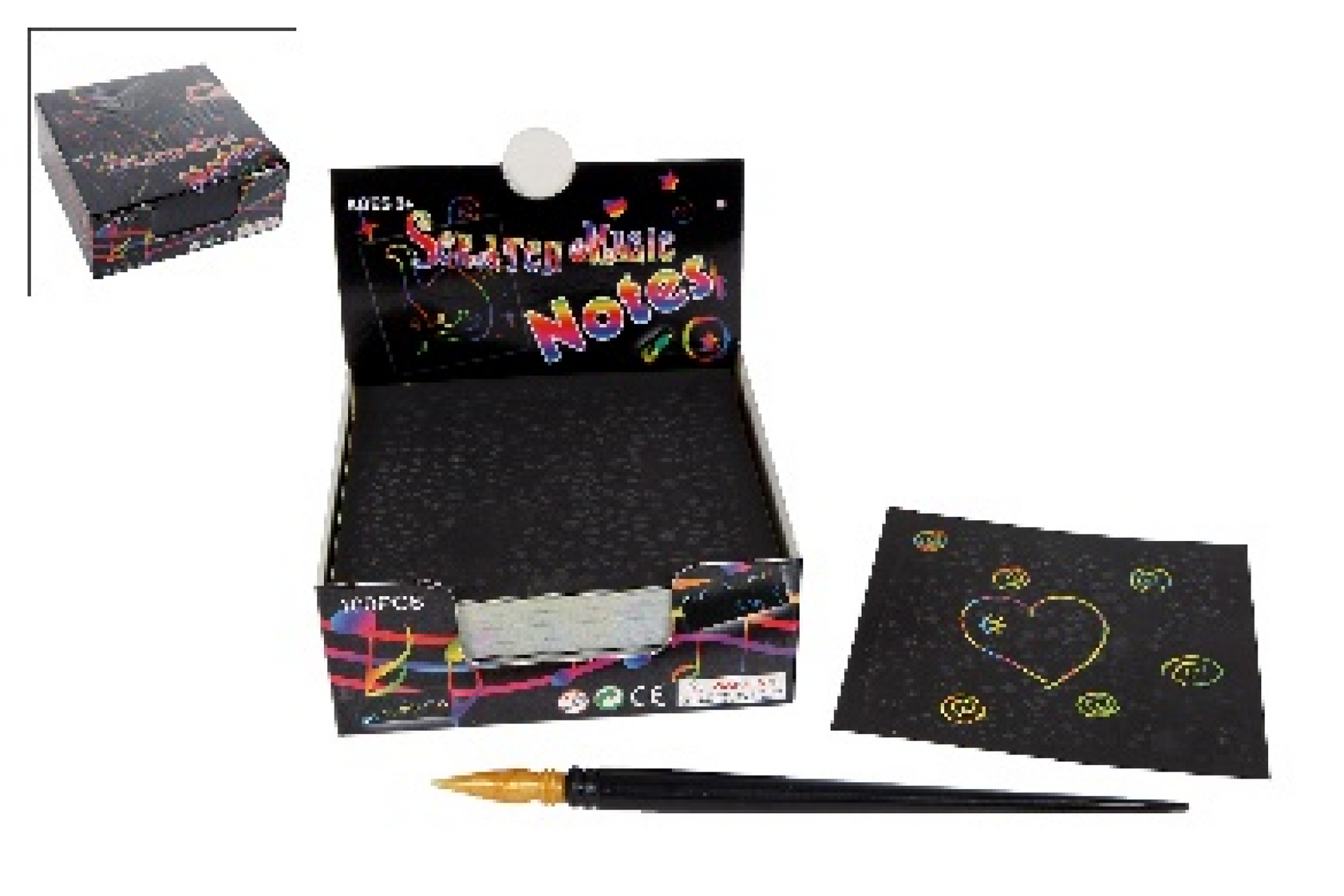 Magisk Color Scratch Ark 100 stk. med Pen