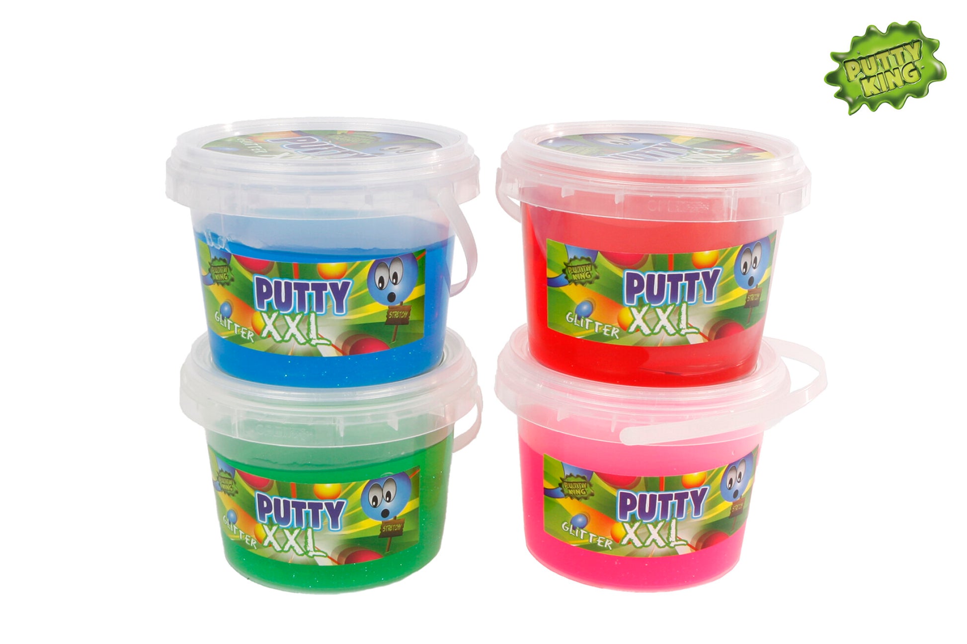Putty King Mega XXL Spand med Glitter Putty 350 g - 4 varianter