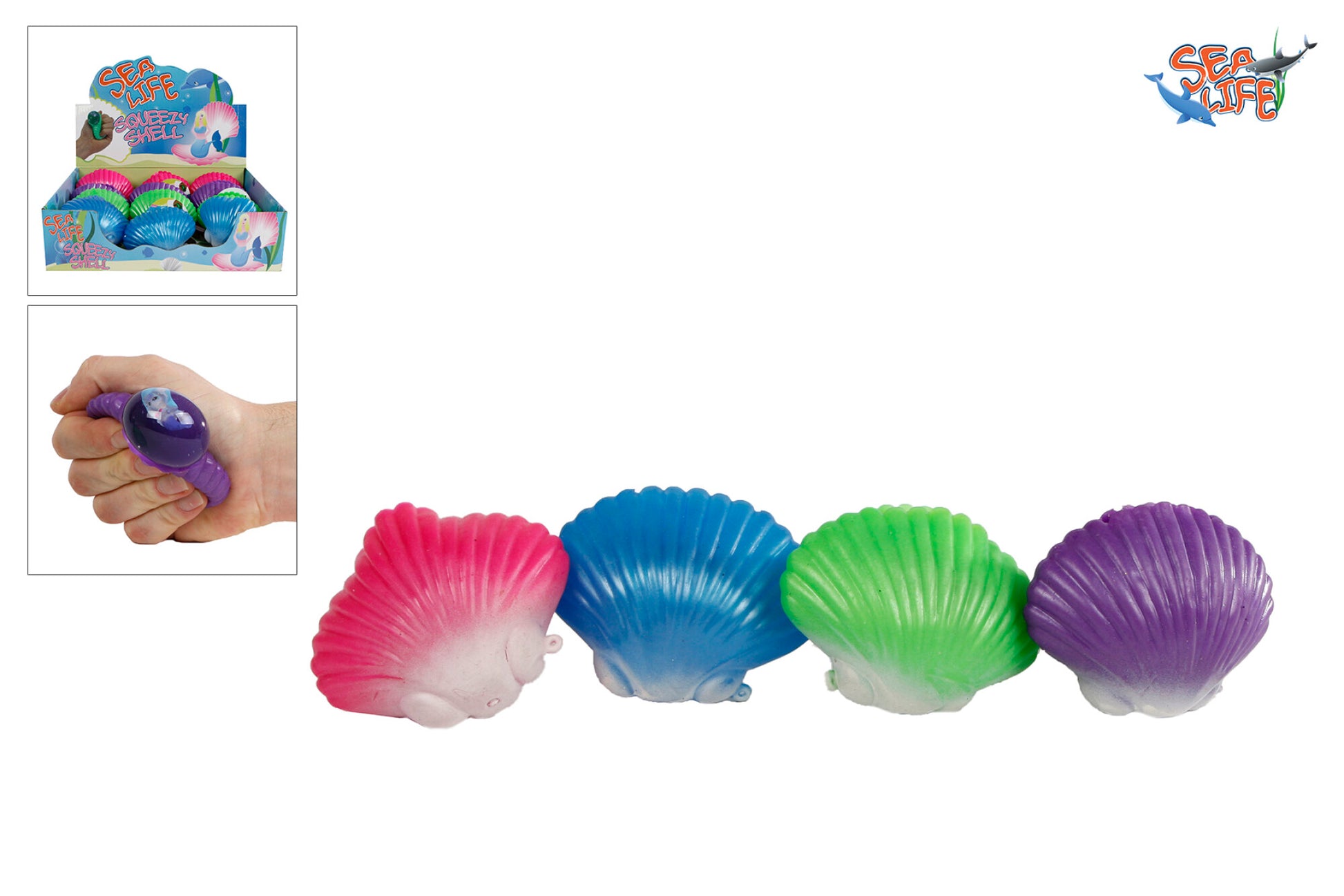 Sealife Fidget Musling med Perle - 3 varianter