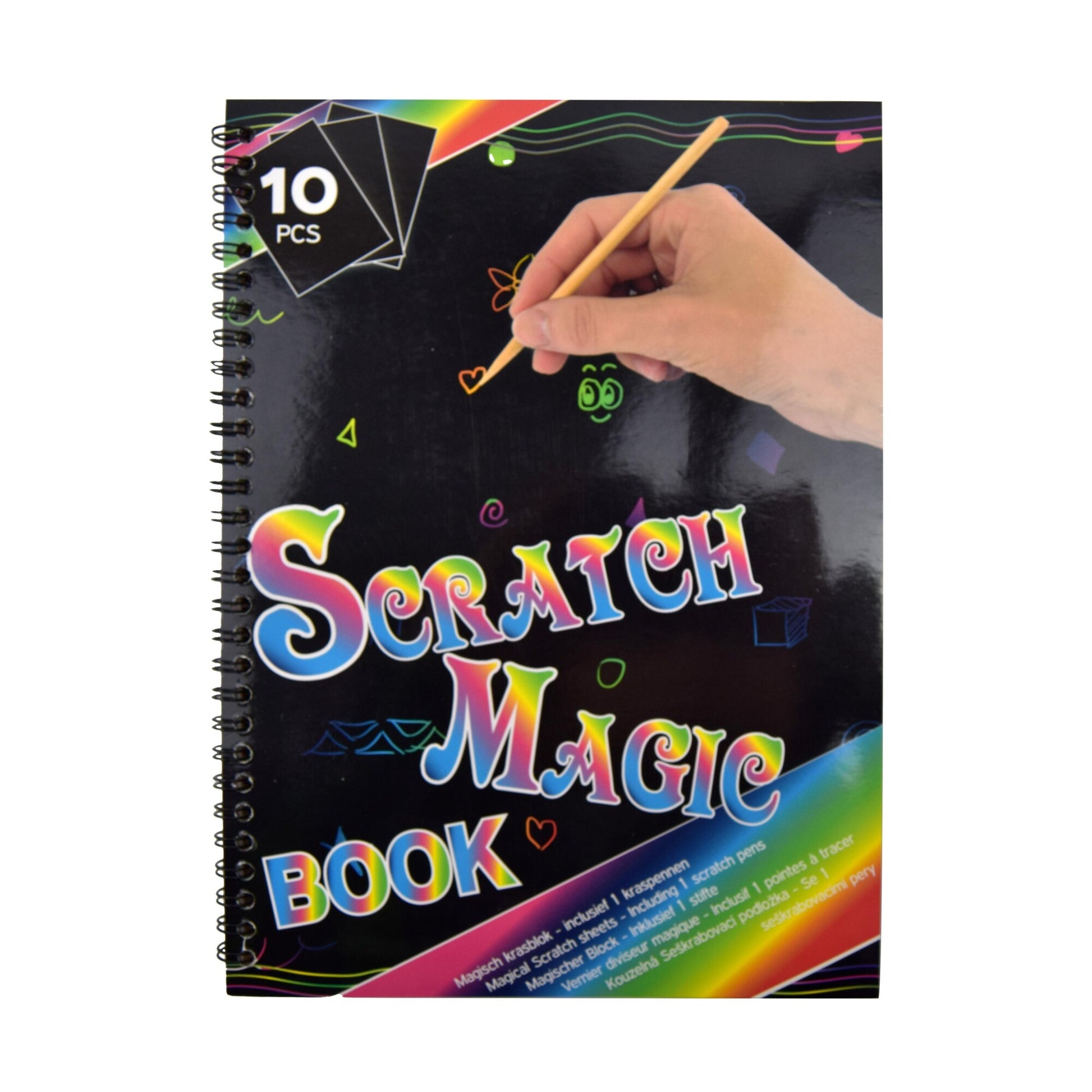 Magisk Color Scratch Bog A4 10 Sider med Pen