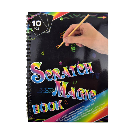 Magisk Color Scratch Bog A4 10 Sider med Pen