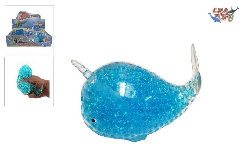 Sealife Fidget Hval med Vandperler 18 cm - flere varianter CDU