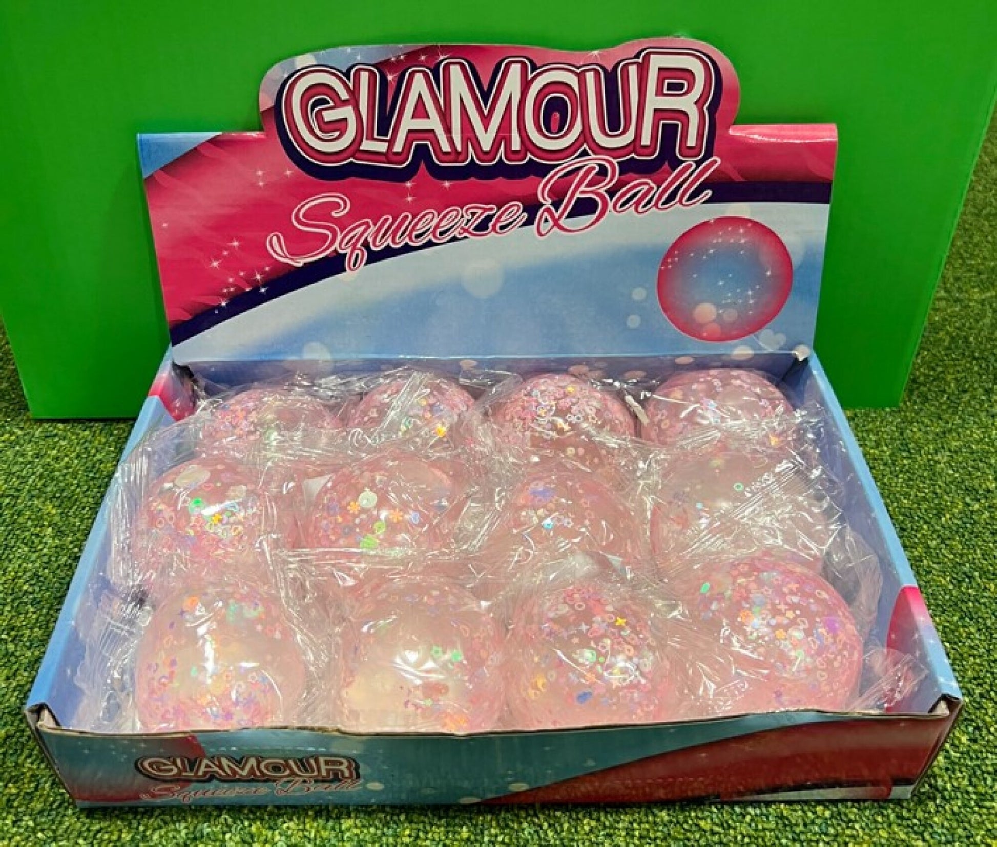 Glamour Fidget Bold m/Blomster og Glitter 6 cm - 4 varianter CDU