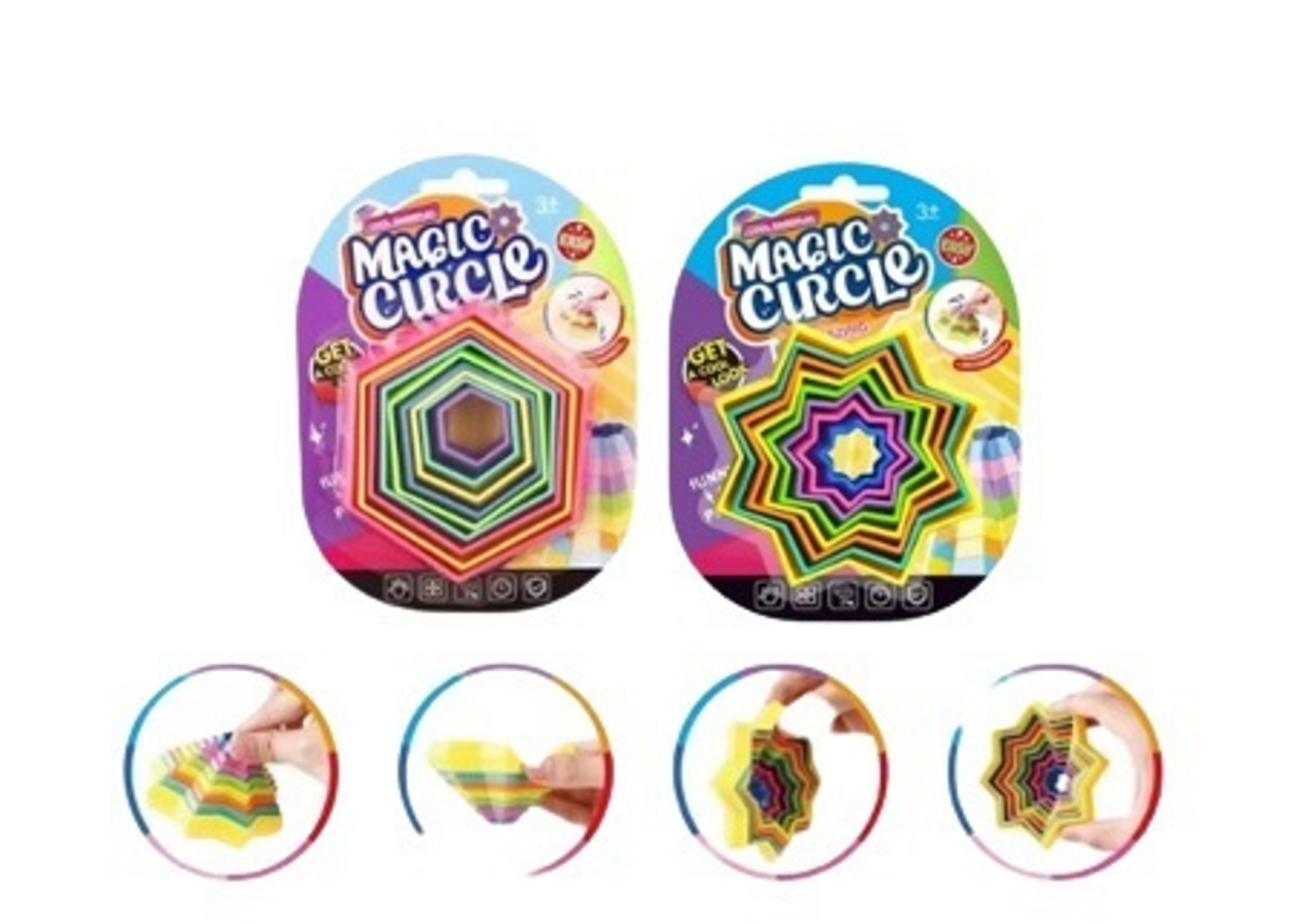 Magic Circle 3D Fidget 9 cm - 2 varianter