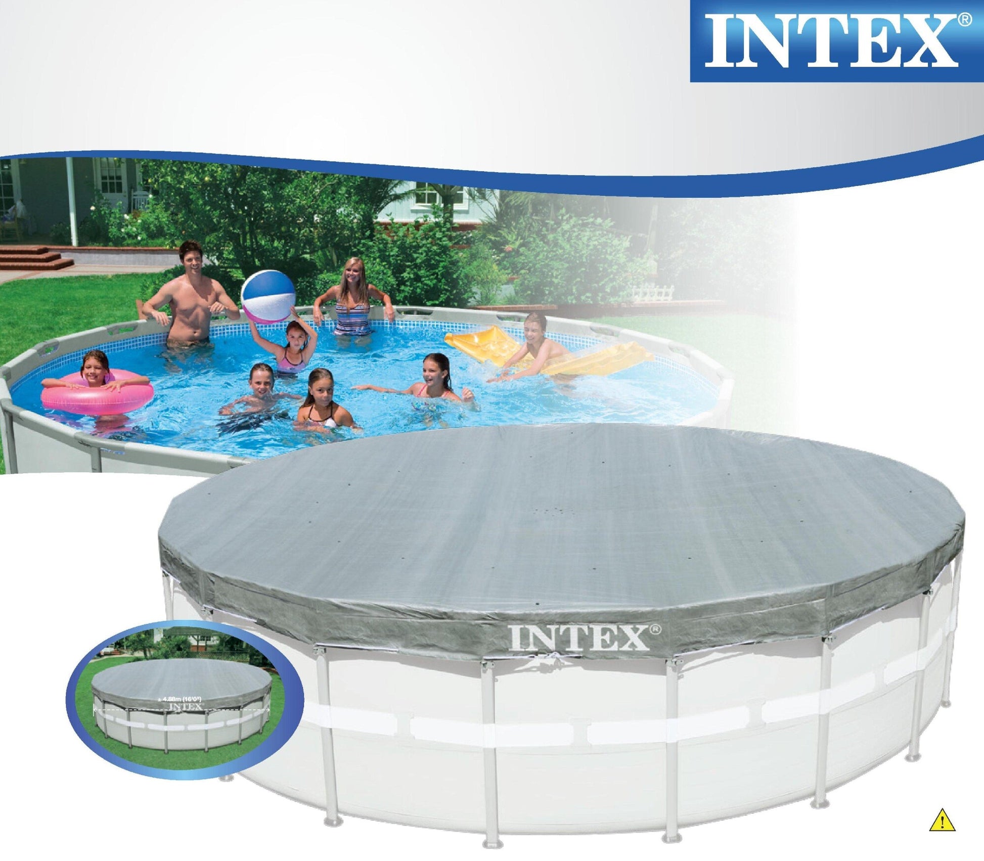Intex Luksus Poolbetræk 488 cm