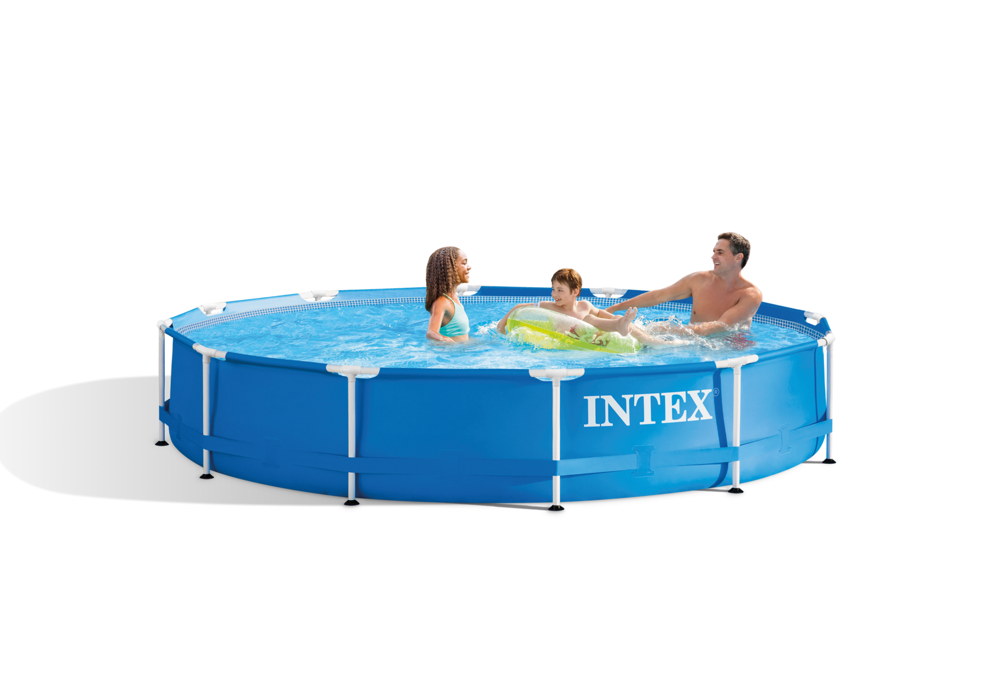 Intex Metal Frame Pool Sæt, 6.503L, 366x76 cm, inkl. filterpumpe