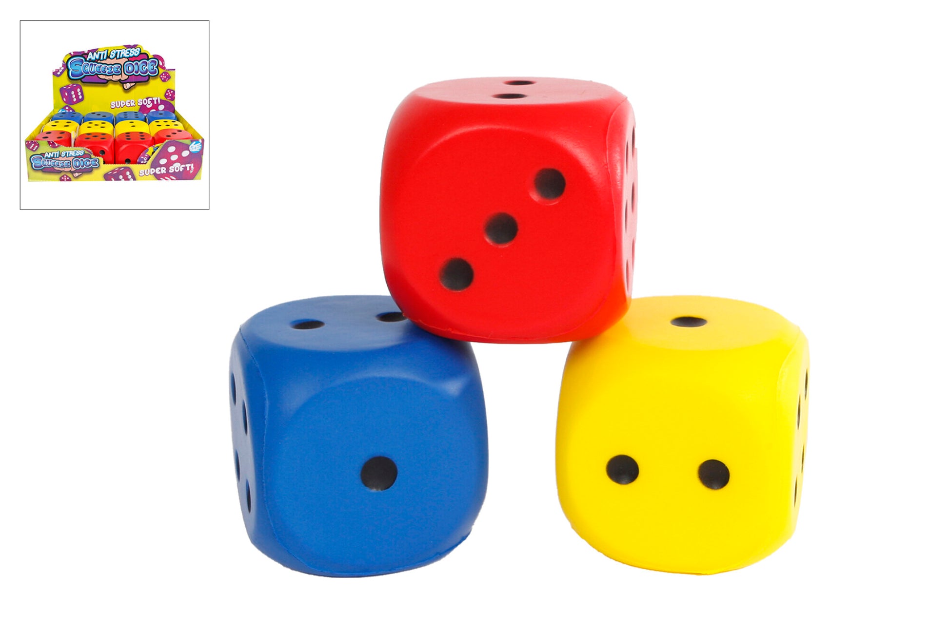 Blød Terning 6x6x6 cm - 3 varianter