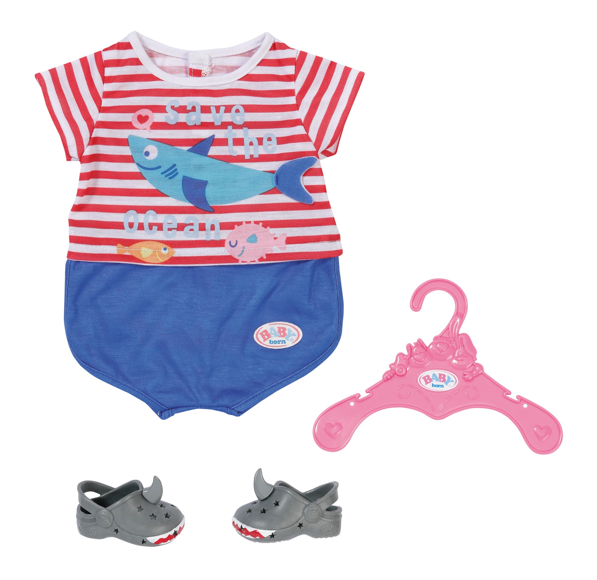 BABY born Bad Pyjamas m/Sko Blå 43 cm