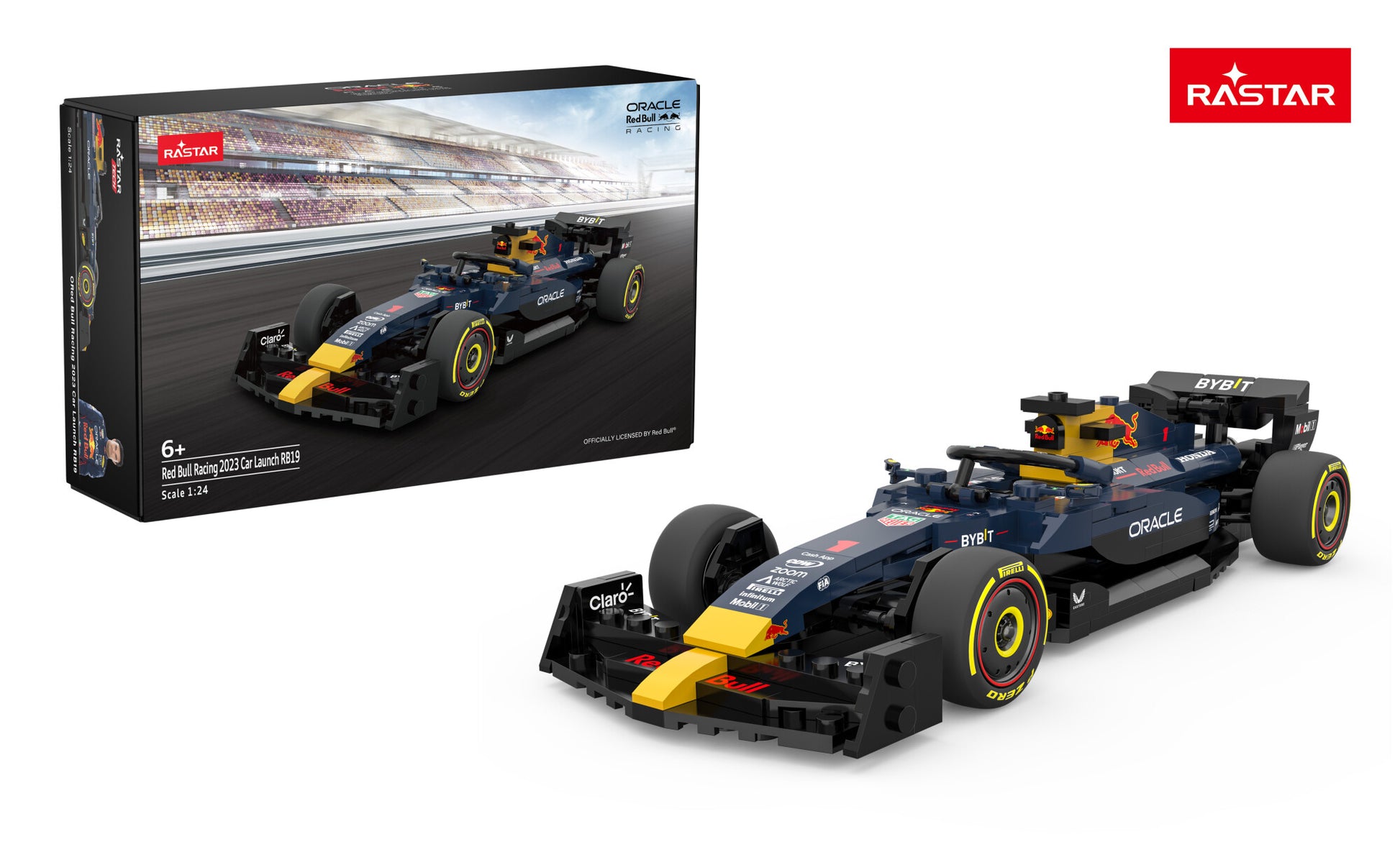Rastar 1: 24 Red Bull F1 RB19 Bricks Mørkeblå