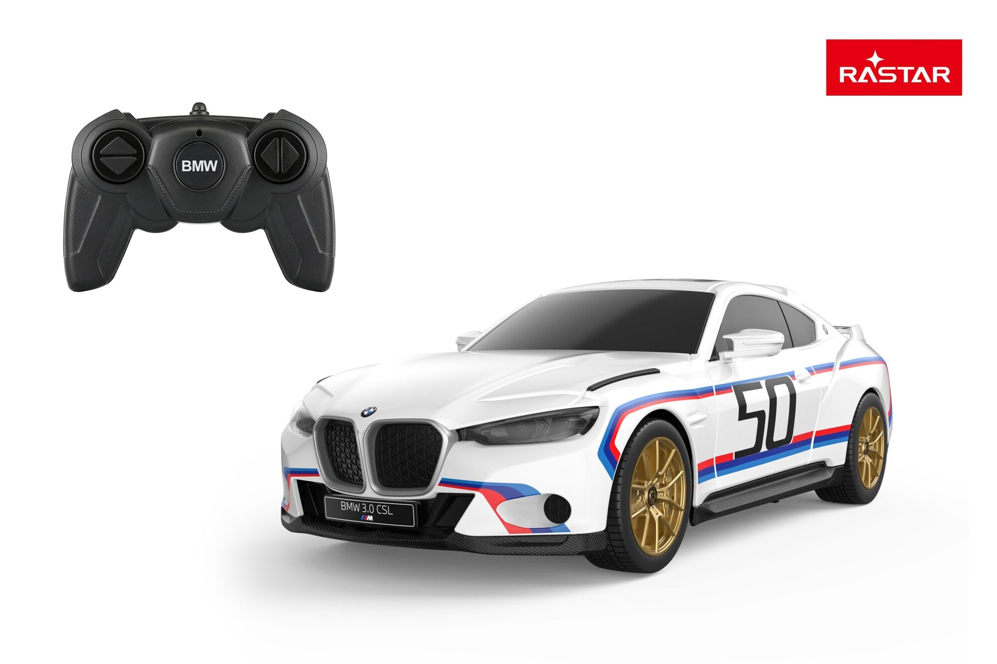 Rastar R/C 1:24 BMW 3.0 CSL Hvid