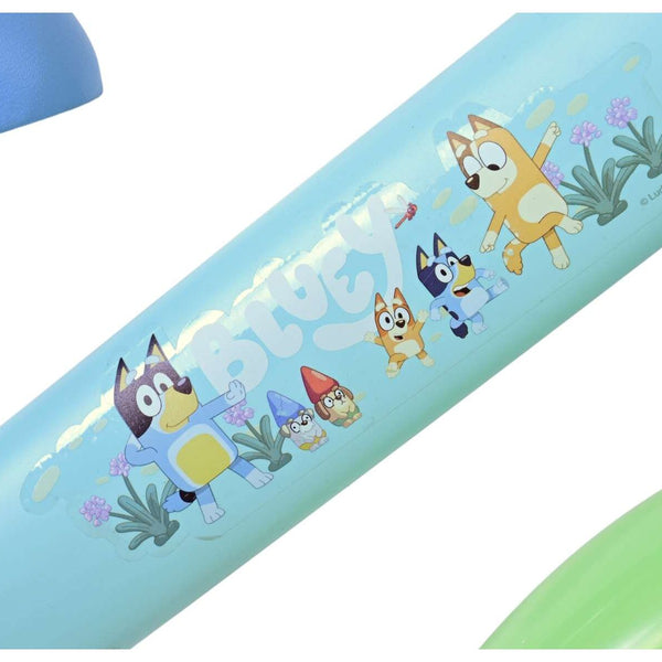 Blå Bluey løbecykel i metal