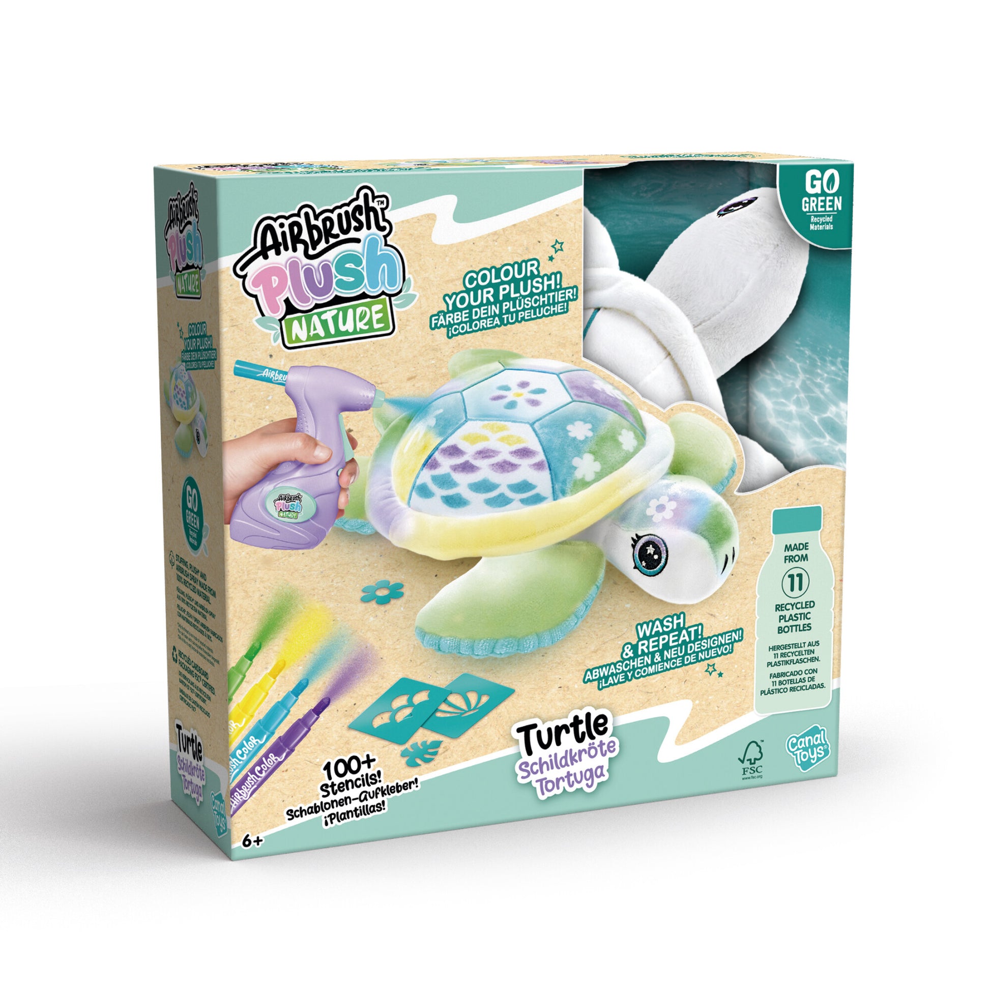 Airbrush Plush Skildpadde