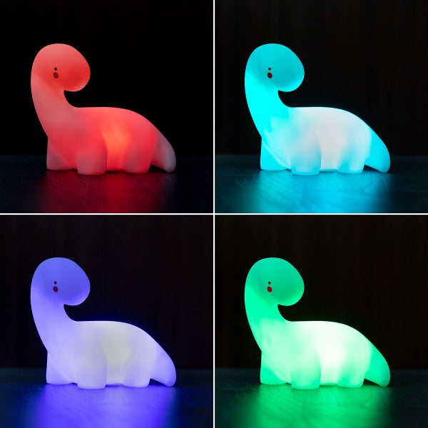 Dinosaur multifarvet LED-lampe Lightosaurus